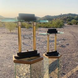 One Vintage Sonneman George Kovacs Bankers Desk Lamp 