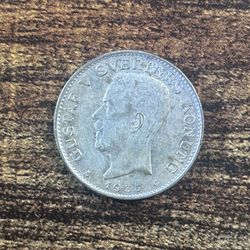 1935 Sweden 🇸🇪 1 Krona Silver Coin