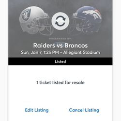 Raiders Vs Broncos Tickets 