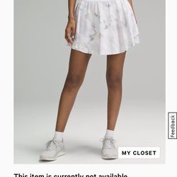 NWOT lululemon Court Rival High-Rise Skirt, sz 12