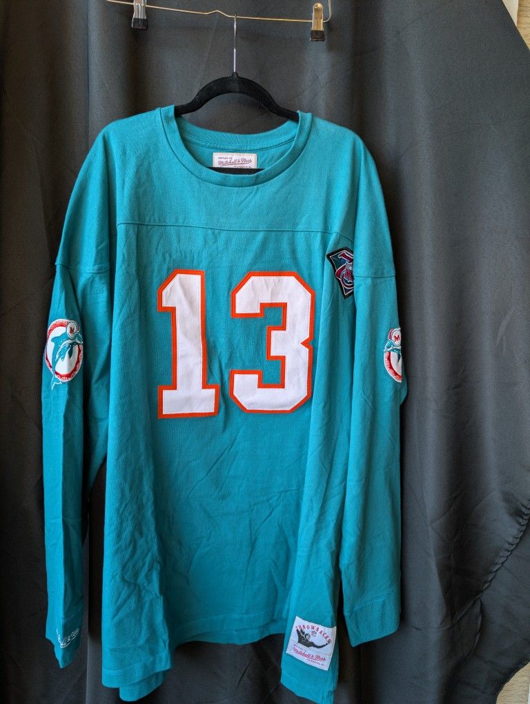 Mitchell Ness Dan Marino #13 Miami Dolphins Throwback Jersey (3XLT)