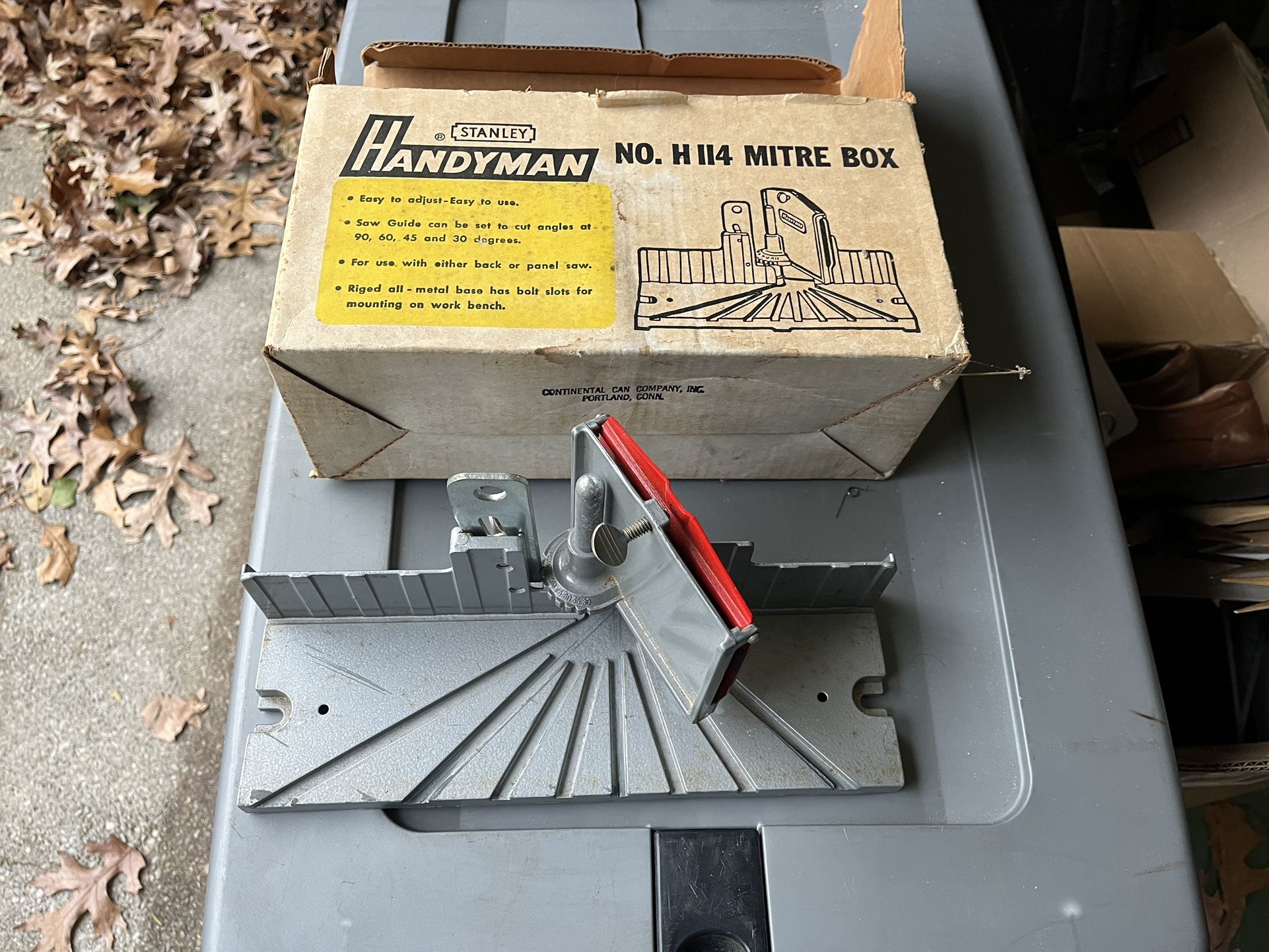 Vintage Stanley Handyman Mitre Box #H114 w/ Original Box
