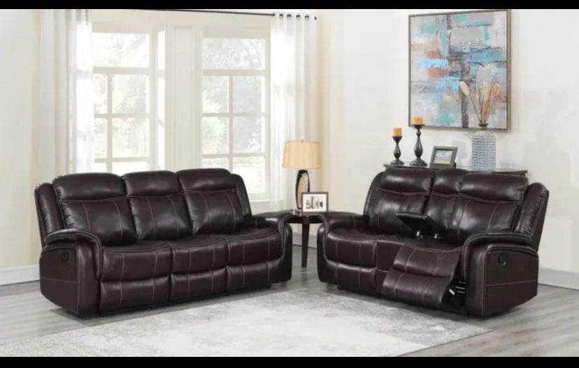 Reclining Sofa And Loveseat Couch Set With FREE RUG 