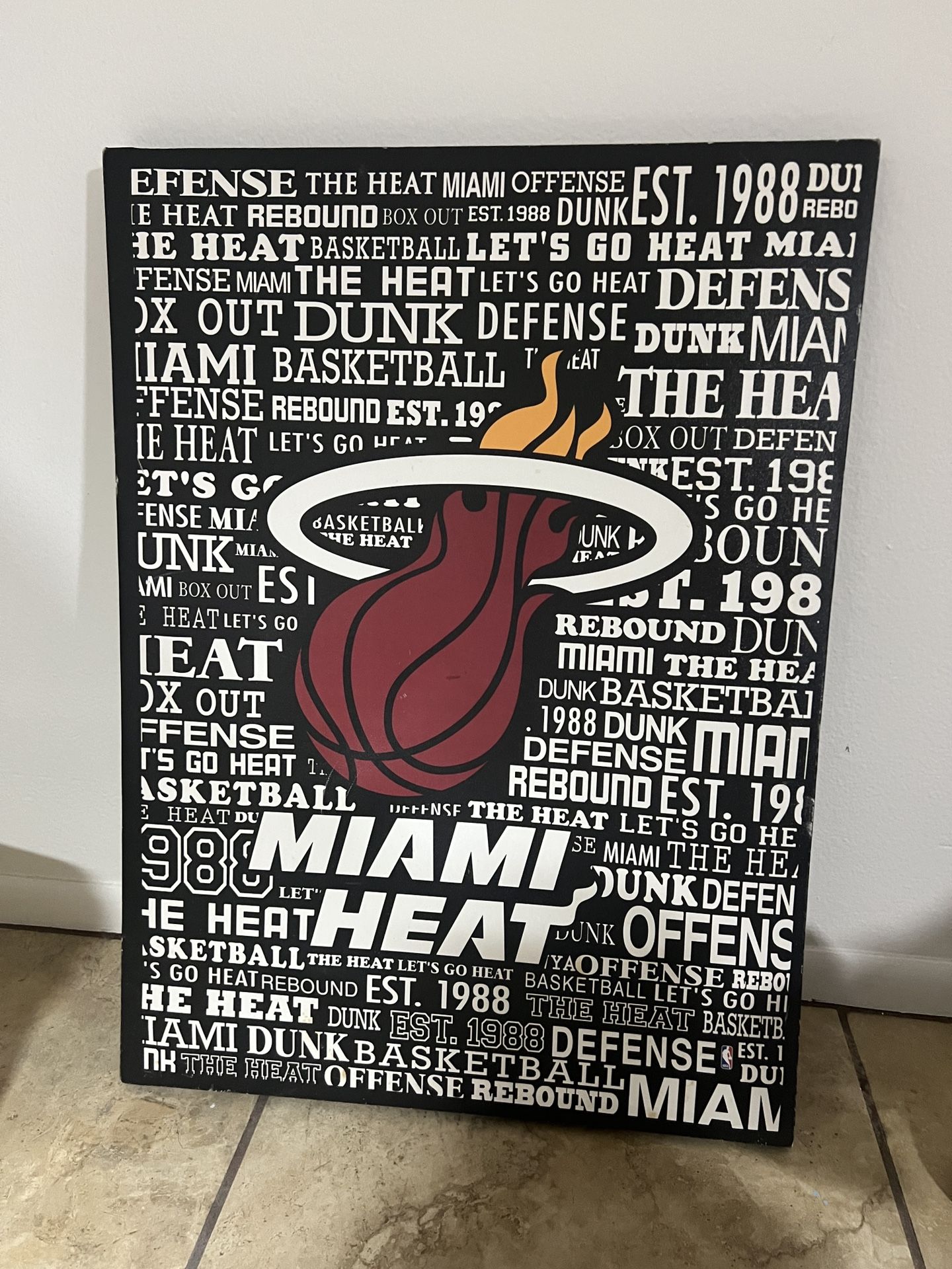 Miami heat print on canvas  