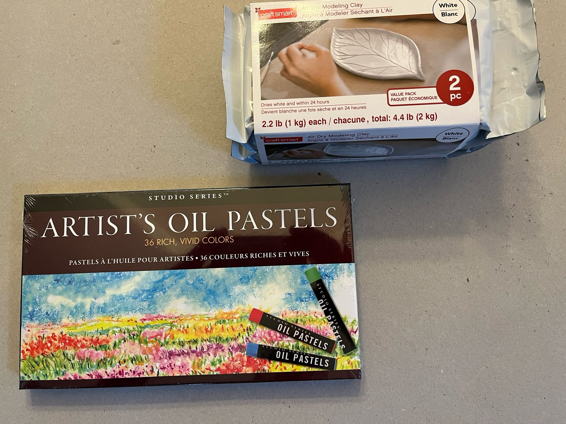 Art Supplies - Brand New (Oil Pastels + Modeling Clay)