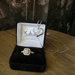 Rose Gold Engagement Ring, Size 7