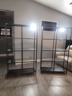 Shelves with glass