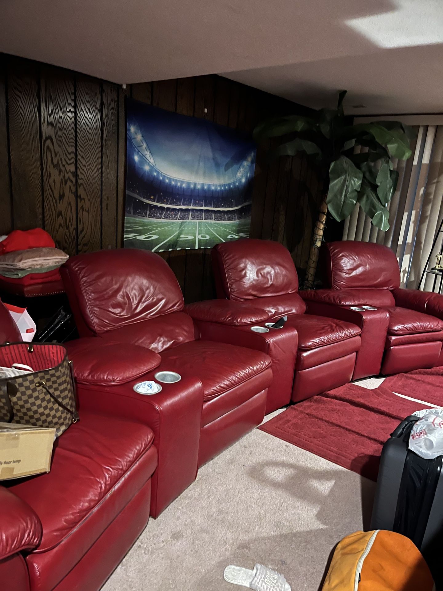 Red Leather Theater Seats