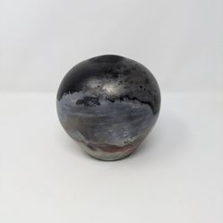 Vintage Signed Studio Art Pit Fired Orb