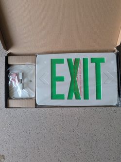 New Green Extra Thin LED Exit Sign 