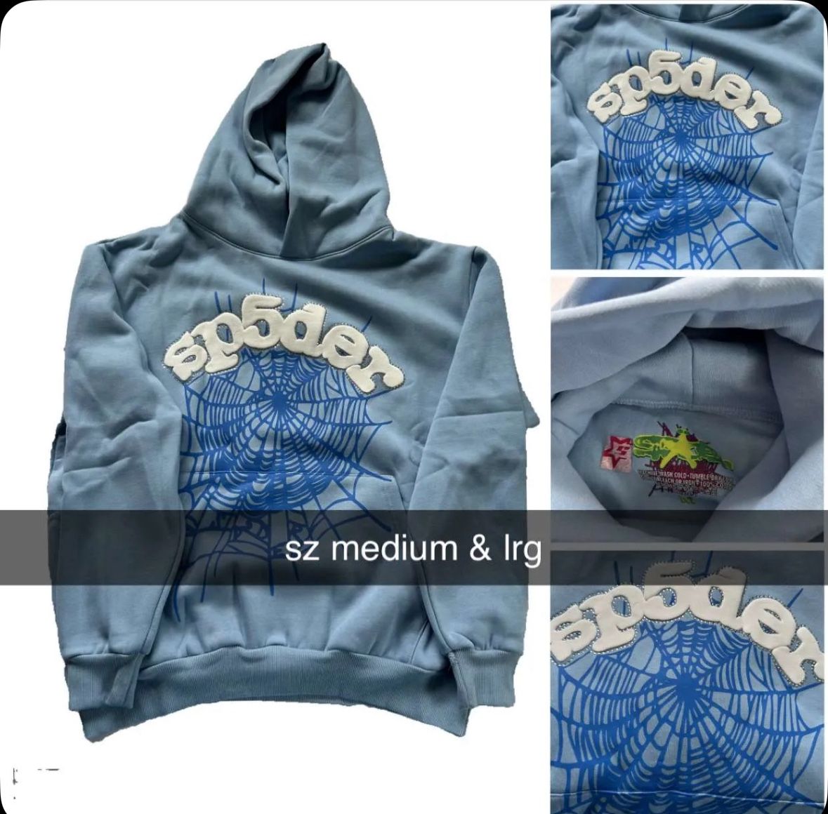 spider hoodie sz medium and large men’s