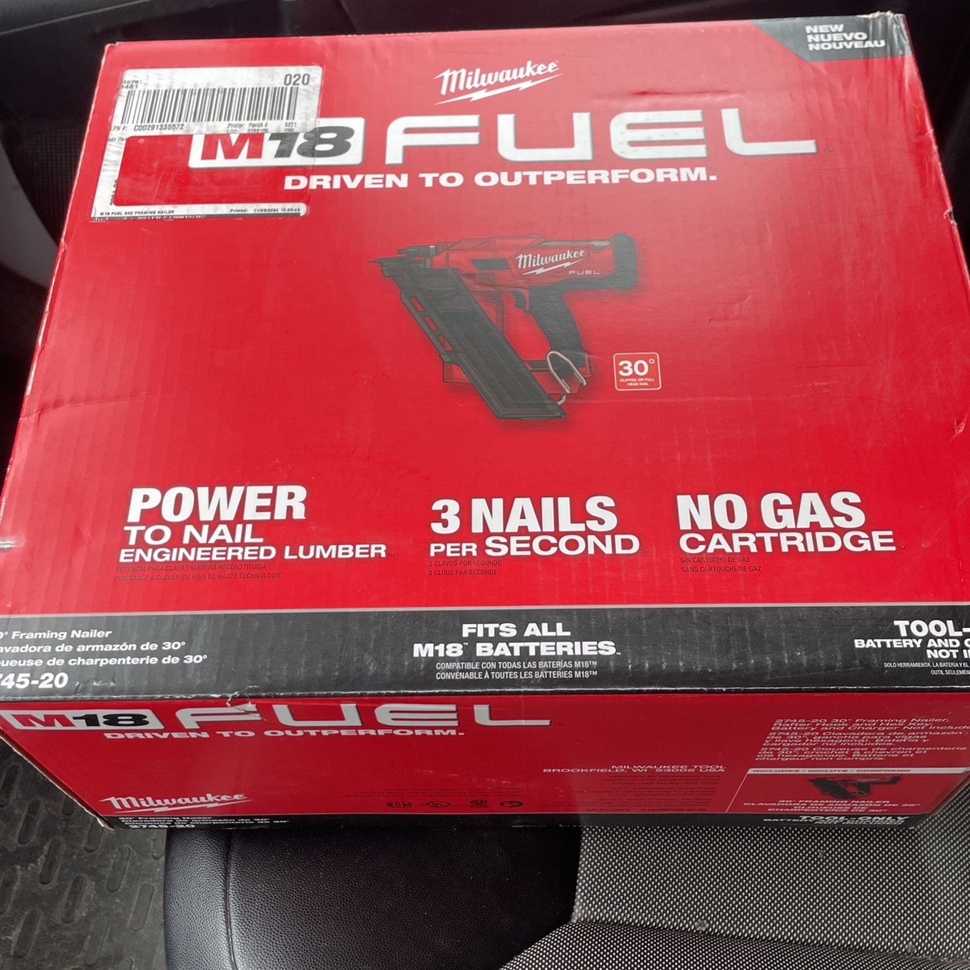 Milwaukee 30degree Framing Gun