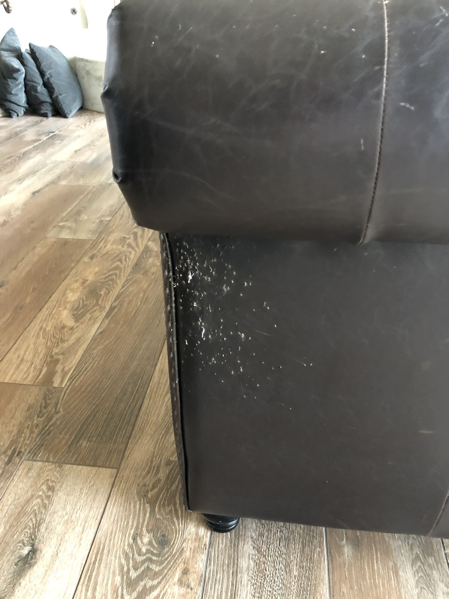 FREE 2 Leather Couches Sofa And Loveseat Together for Sale in