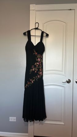 Black dress with flowers