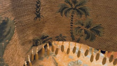 Chenille Jacquard,  Palm Beach  Brentwood Originals  Woven  Drapes / Curtains & Valance Set with Rods/hardware also Blackout