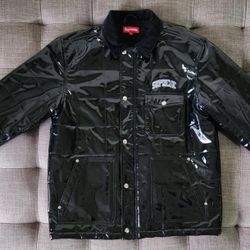 Supreme Black Vinyl Jacket (Large)