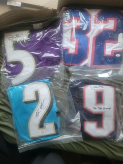 Lot of autographed jerseys