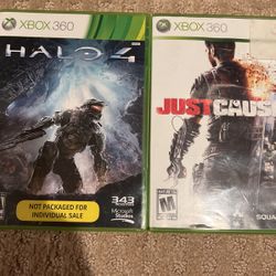 Xbox 360 Halo 4 & Just Cause 2 Video Games 