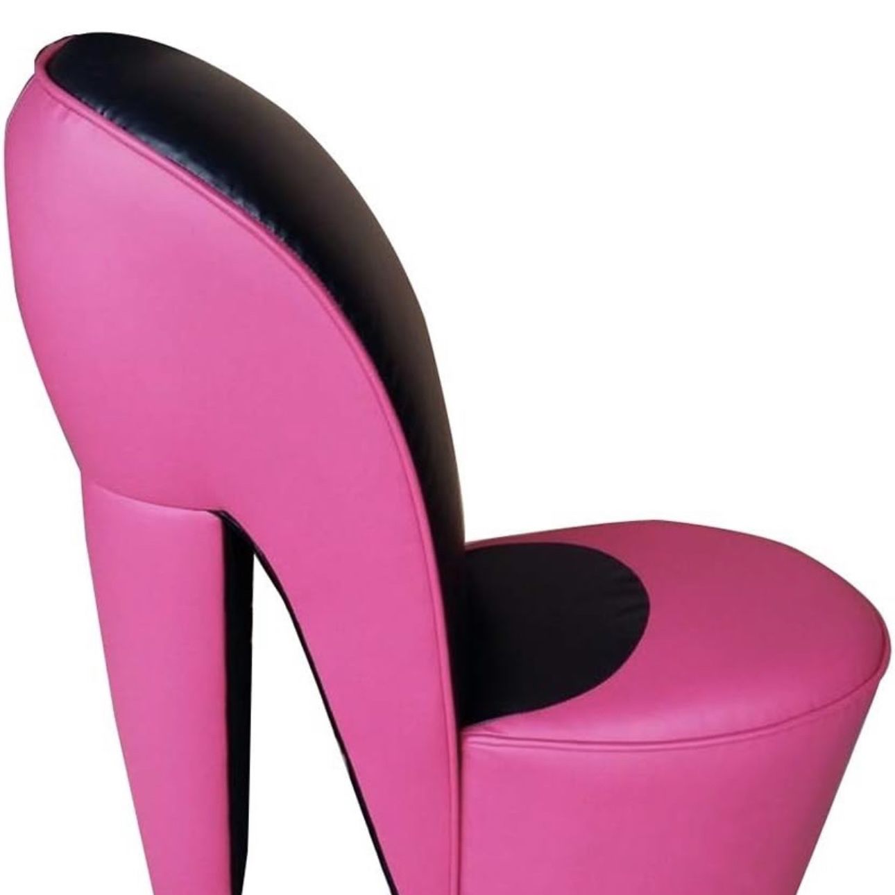 Pink & Black High Heel Chair 