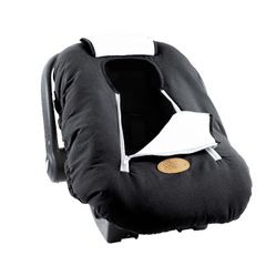 (Baby Car Seat Cover, Carseat Cover for Baby Seat or Stroller, Windproof Warm Infant Car seat for Newborn Keep Babies Warm Bunting Bag (Black)