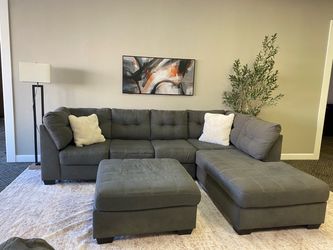 Gray sectional sofa couch