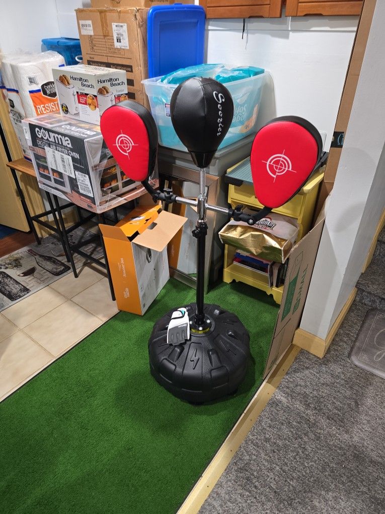 Punching Bag With Gloves