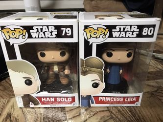 Star Wars Han Solo & Princess Leia POPs