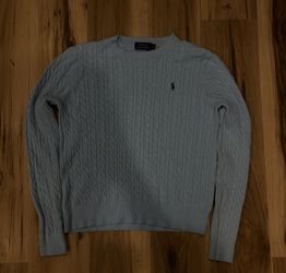 Ralph Lauren blue cable knit sweater Size M