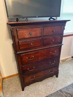 Broyhill Tall Wood Chest of Drawers Dresser