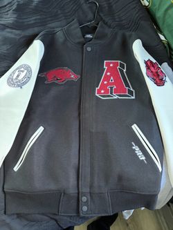 Brand new large Arkansas Razorbacks Leatherman jacket