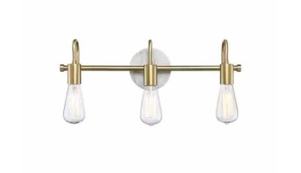 2 Brand New Gold And Marble Vanity Lights $35 Each