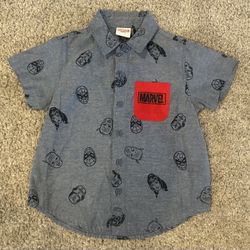 Marvel button down shirt