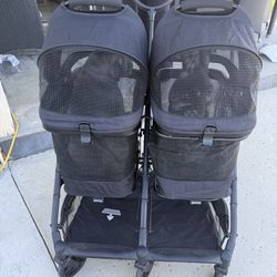 Joovy Pootler 2 In 1 Double Stroller Shopping Cart & Pet Stroller