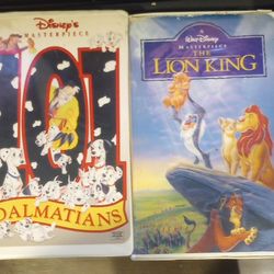 Rare Disney Lion King and 101 Dalmatian VHS Movies