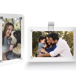 Car Sun Visor Photo Holder, Universal Magnetic Photo Clip, Decorate Your Car Visor Clip with Personality(Transparent, 2.4x3.5)
