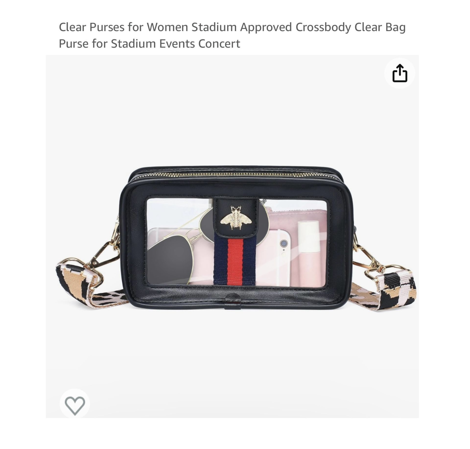 Brand new Clear Purses for Women Stadium Approved Crossbody Clear Bag Purse for Stadium Events Concert  Whitestone/Flushing, Queens or Midtown Manhatt