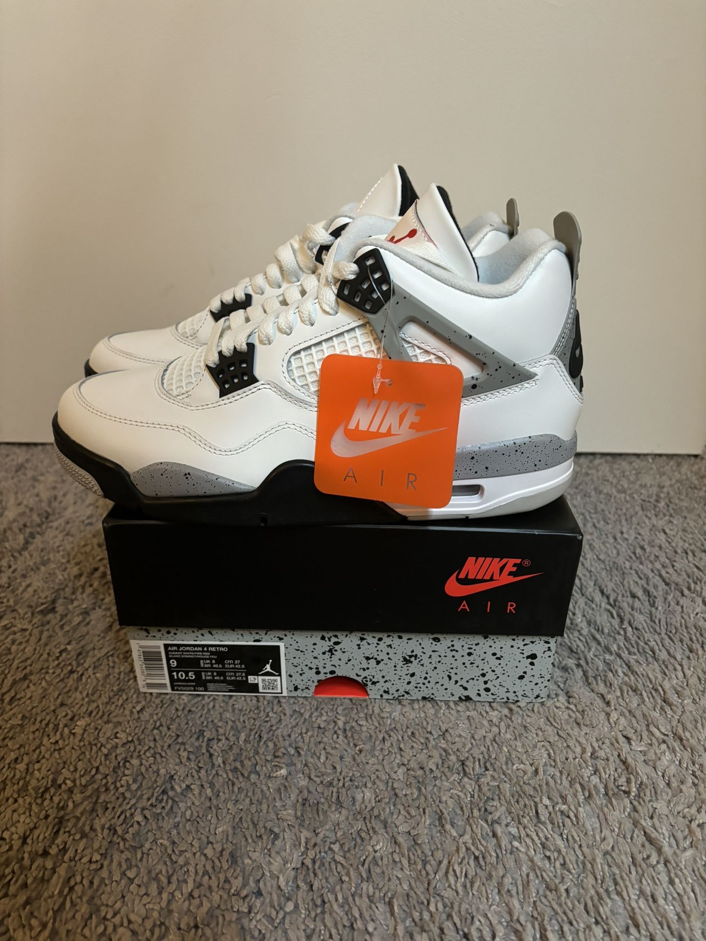 Air Jordan Cement 4’s (Size 9)