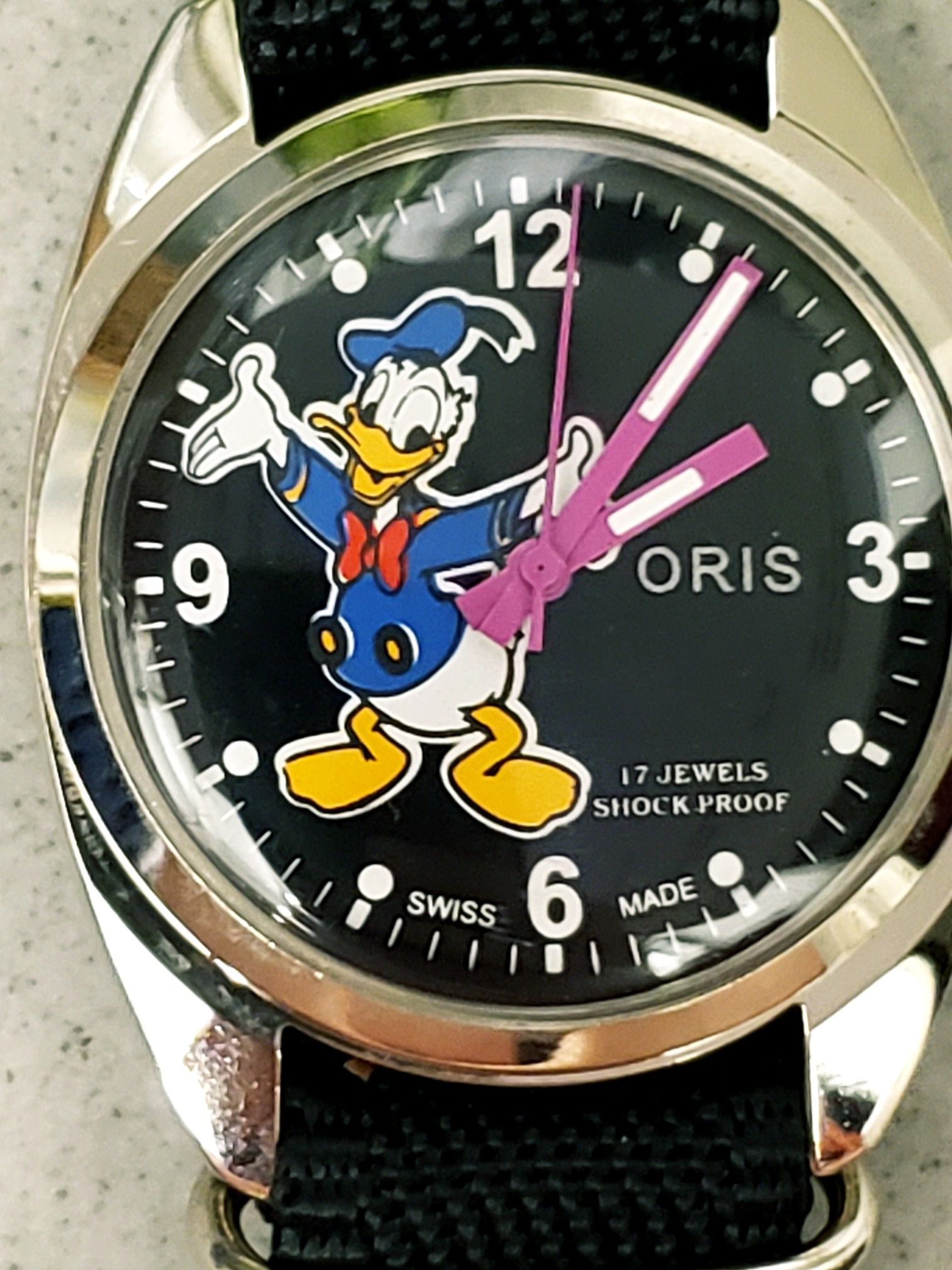 VINTAGE MEN'S ORIS DONALD DUCK WATCH "NICE"
