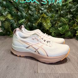 Asics Gel-Kayano 32 Womens Size 9.5 White Pink Athletic Running Shoes Sneakers