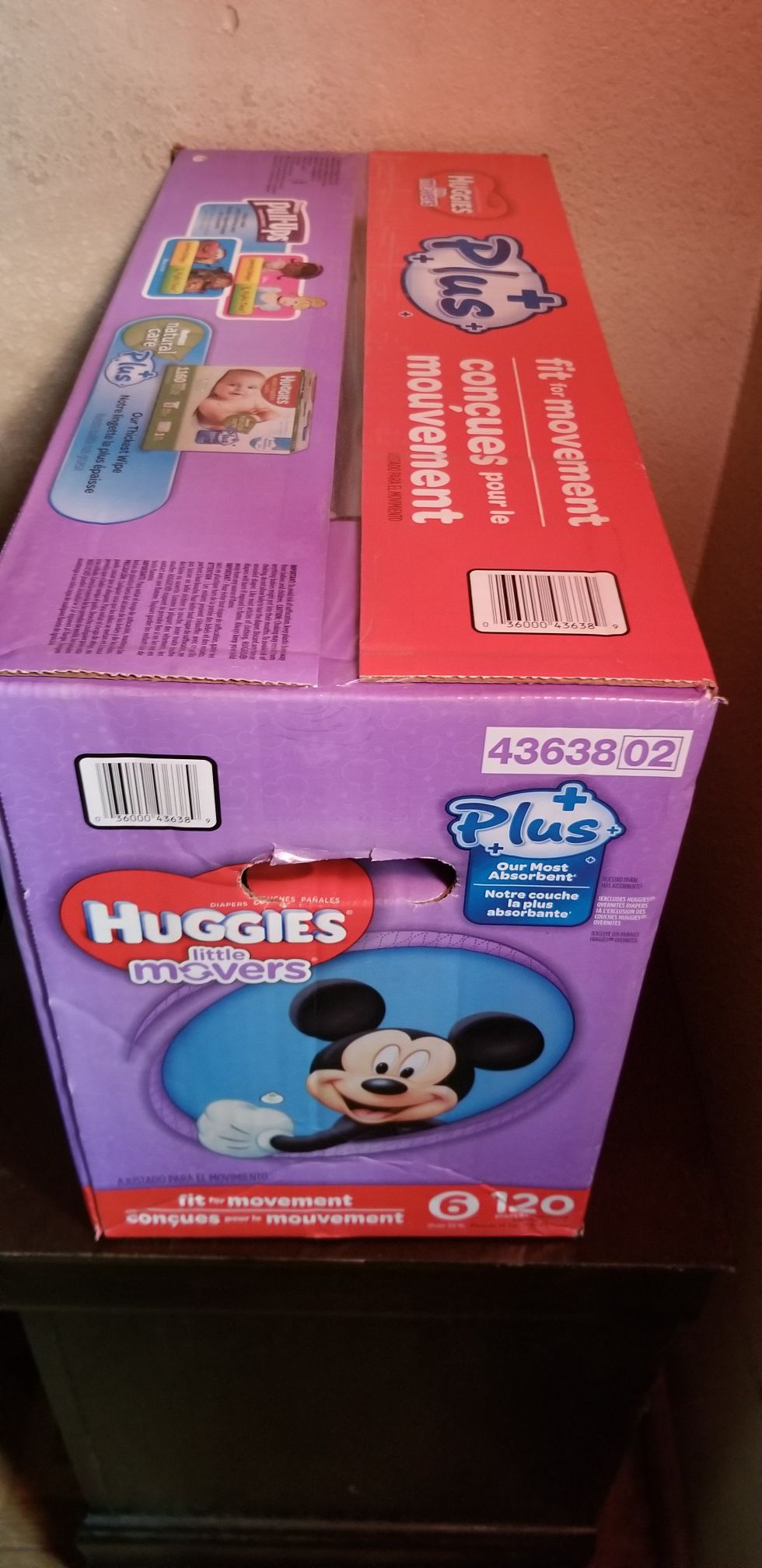 Huggies little movers size 6 120 daipers $44 firm price