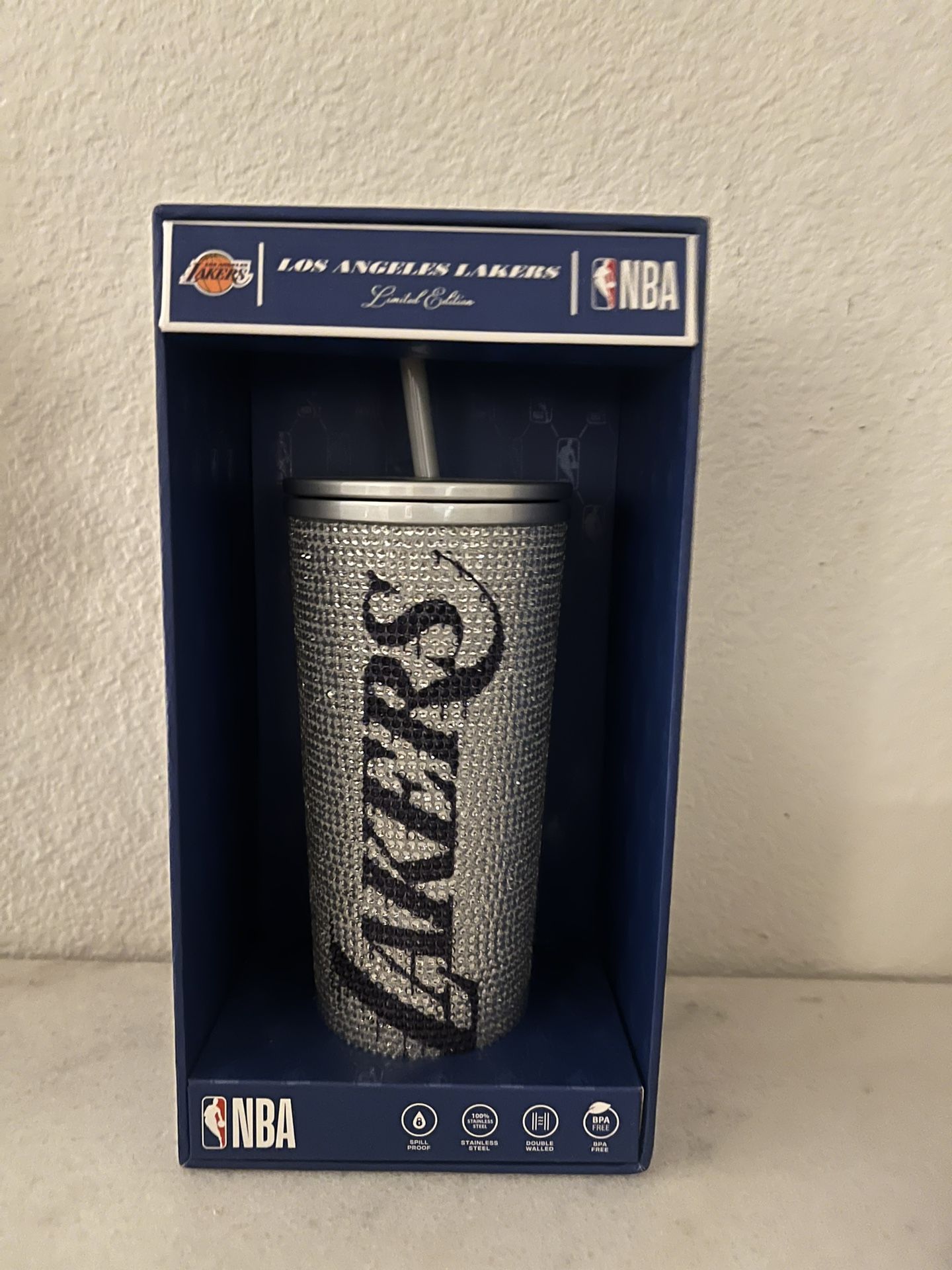 NBA Laker 25oz Bling  Tumbler in Collectors Box
