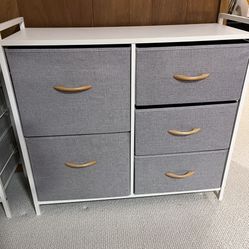 Dresser for Bedroom, Storage and Organizers for Closet with 5 Drawers, Small Fabric Dresser and Chests of Drawers for Kids Bedroom, Nursery