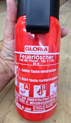 OEM Porsche Fire Extinguisher Gloria 1kg P1DB Valved Charged Genuine 2025 New 88