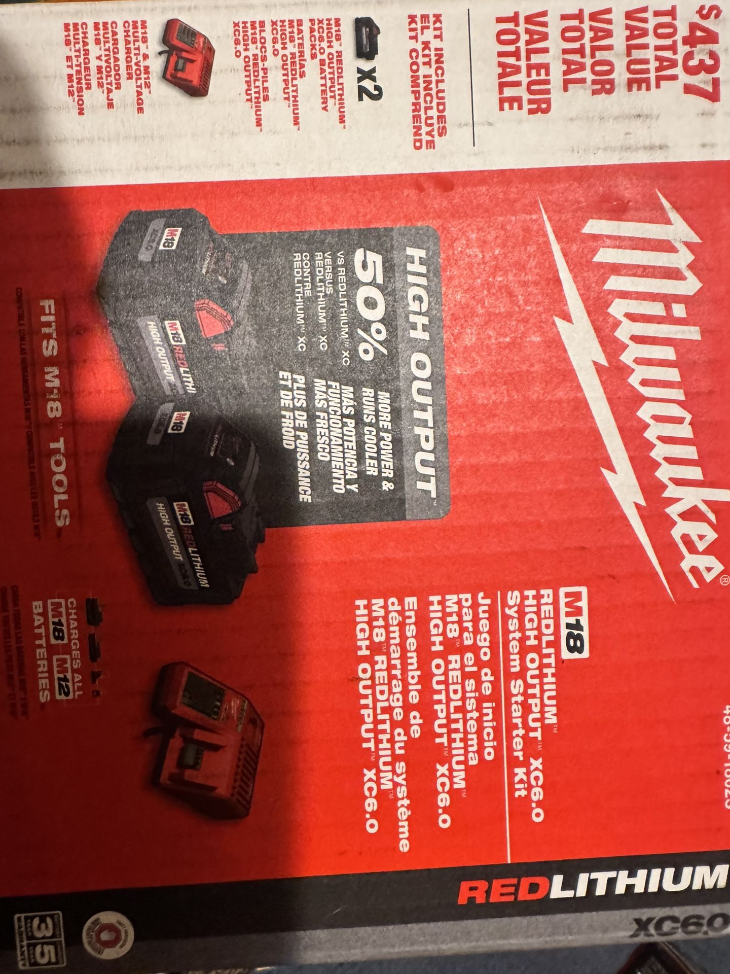 Two Brand New M18 Milwaukee Batteries And Charger
