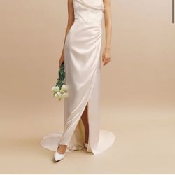 Reformation Ivory Silk Dress