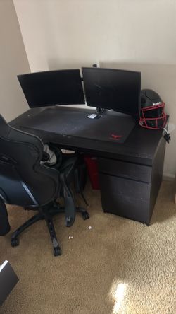 Black ikea desk