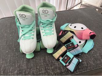 Roller skates and furry brown boots