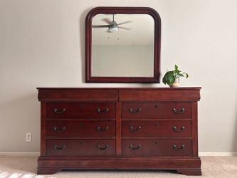 Solid Wood Dresser, Mirror, Nightstand