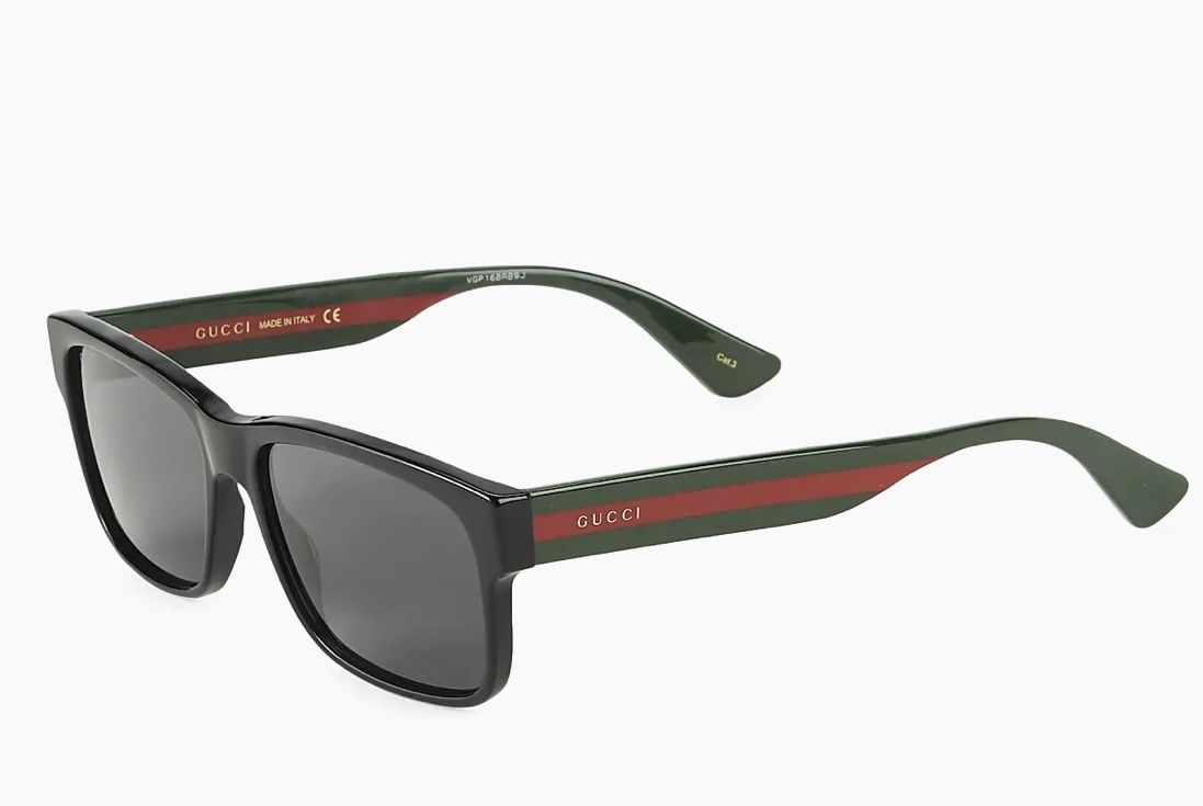 Gucci Wayfarer Sunglasses With Reed And Green Accent Brand New