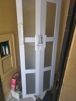 Brand new White Bifold Door with Frosted Glass Panels